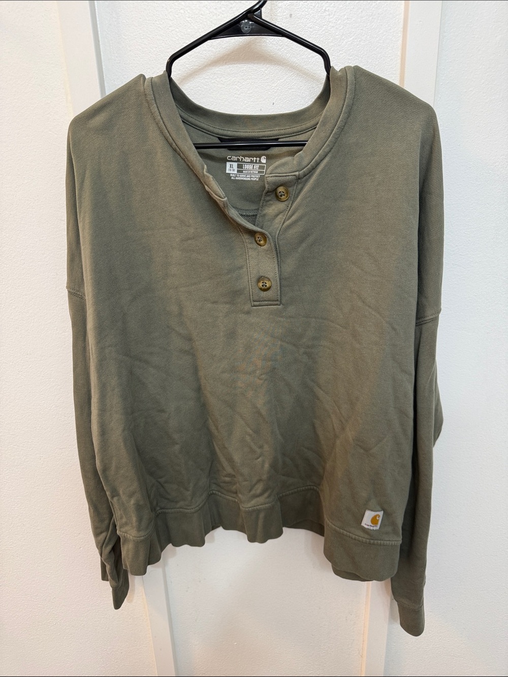 Carhartt Olive Green Crewneck Sweatshirt